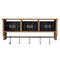 HBCY Creations Rustic Coat Rack Wall Mounted Shelf with Hooks & Baskets, Entryway Organizer Wall Shelf with 5 Coat Hooks and Cubbies